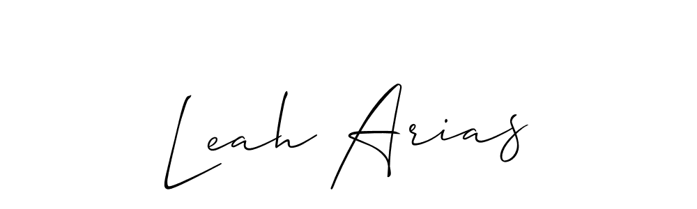 How to make Leah Arias signature? Allison_Script is a professional autograph style. Create handwritten signature for Leah Arias name. Leah Arias signature style 2 images and pictures png