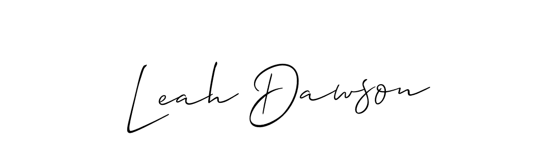 Leah Dawson stylish signature style. Best Handwritten Sign (Allison_Script) for my name. Handwritten Signature Collection Ideas for my name Leah Dawson. Leah Dawson signature style 2 images and pictures png