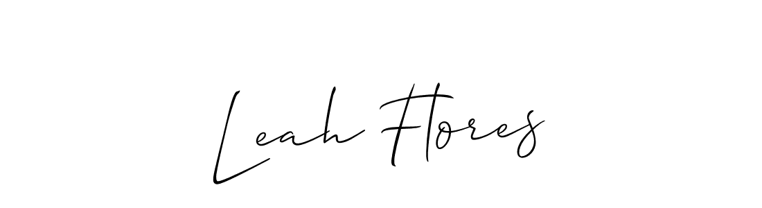 Use a signature maker to create a handwritten signature online. With this signature software, you can design (Allison_Script) your own signature for name Leah Flores. Leah Flores signature style 2 images and pictures png