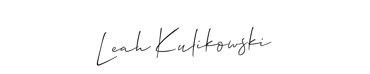 How to make Leah Kulikowski signature? Allison_Script is a professional autograph style. Create handwritten signature for Leah Kulikowski name. Leah Kulikowski signature style 2 images and pictures png