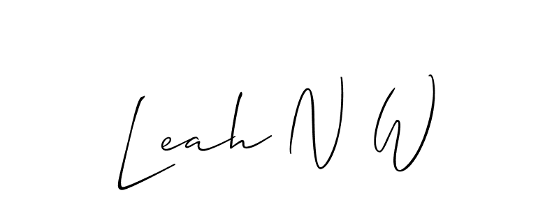 Also You can easily find your signature by using the search form. We will create Leah N W name handwritten signature images for you free of cost using Allison_Script sign style. Leah N W signature style 2 images and pictures png