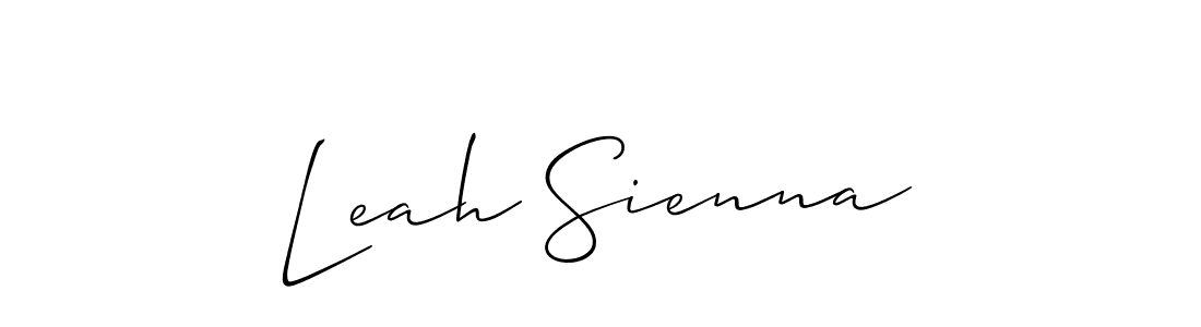 It looks lik you need a new signature style for name Leah Sienna. Design unique handwritten (Allison_Script) signature with our free signature maker in just a few clicks. Leah Sienna signature style 2 images and pictures png