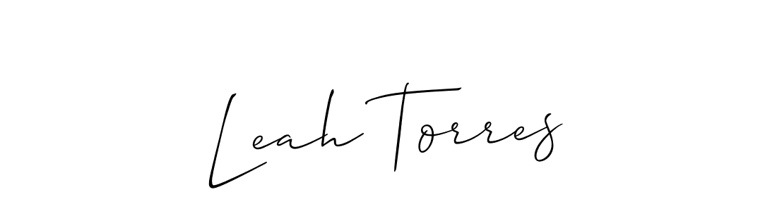 Use a signature maker to create a handwritten signature online. With this signature software, you can design (Allison_Script) your own signature for name Leah Torres. Leah Torres signature style 2 images and pictures png