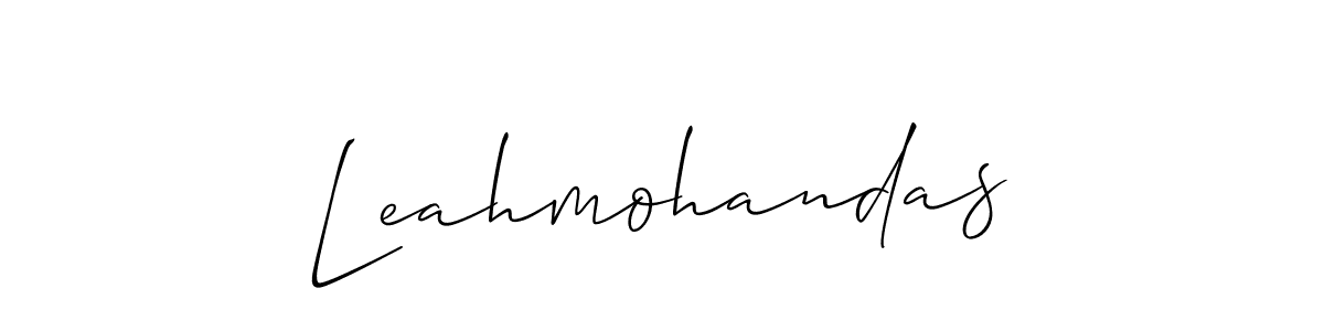 How to make Leahmohandas signature? Allison_Script is a professional autograph style. Create handwritten signature for Leahmohandas name. Leahmohandas signature style 2 images and pictures png