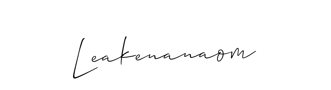 Make a beautiful signature design for name Leakenanaom. With this signature (Allison_Script) style, you can create a handwritten signature for free. Leakenanaom signature style 2 images and pictures png