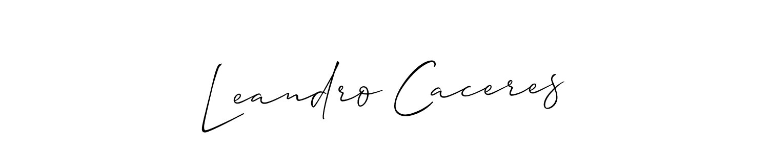 Also we have Leandro Caceres name is the best signature style. Create professional handwritten signature collection using Allison_Script autograph style. Leandro Caceres signature style 2 images and pictures png