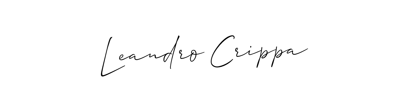 Leandro Crippa stylish signature style. Best Handwritten Sign (Allison_Script) for my name. Handwritten Signature Collection Ideas for my name Leandro Crippa. Leandro Crippa signature style 2 images and pictures png
