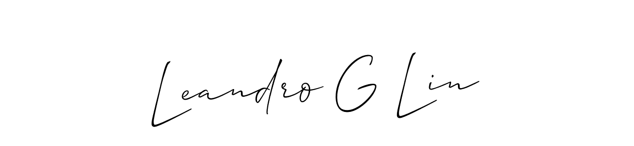 Use a signature maker to create a handwritten signature online. With this signature software, you can design (Allison_Script) your own signature for name Leandro G Lin. Leandro G Lin signature style 2 images and pictures png