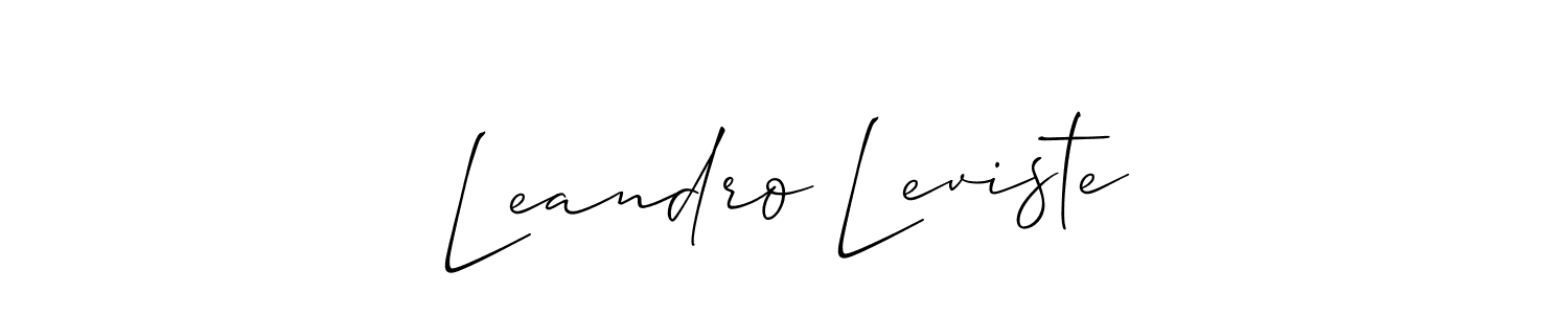 Design your own signature with our free online signature maker. With this signature software, you can create a handwritten (Allison_Script) signature for name Leandro Leviste. Leandro Leviste signature style 2 images and pictures png