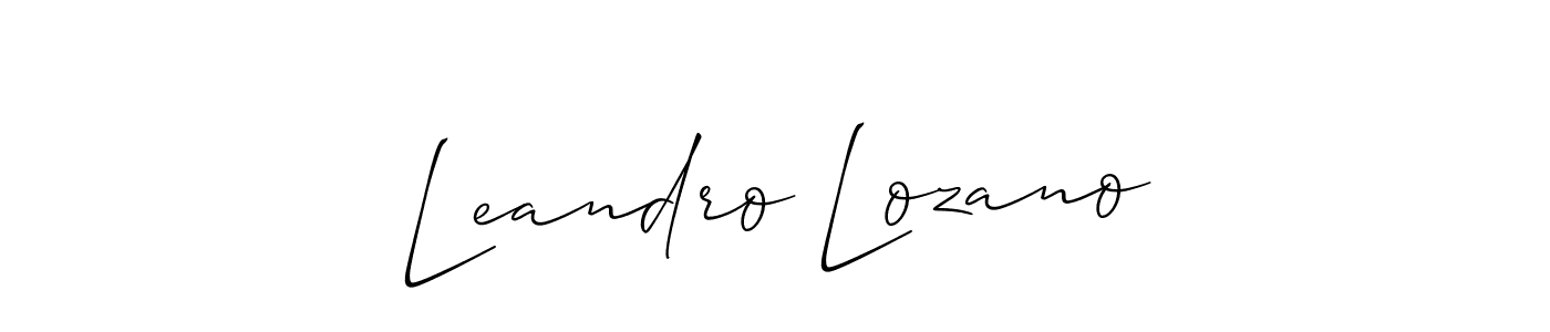 The best way (Allison_Script) to make a short signature is to pick only two or three words in your name. The name Leandro Lozano include a total of six letters. For converting this name. Leandro Lozano signature style 2 images and pictures png