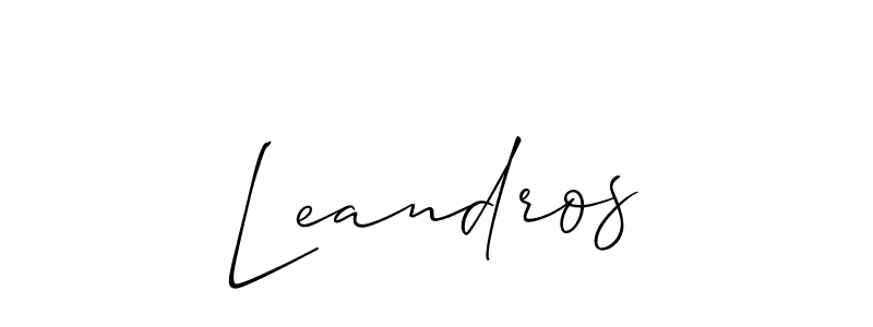 It looks lik you need a new signature style for name Leandros. Design unique handwritten (Allison_Script) signature with our free signature maker in just a few clicks. Leandros signature style 2 images and pictures png