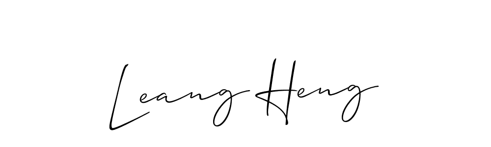 See photos of Leang Heng official signature by Spectra . Check more albums & portfolios. Read reviews & check more about Allison_Script font. Leang Heng signature style 2 images and pictures png