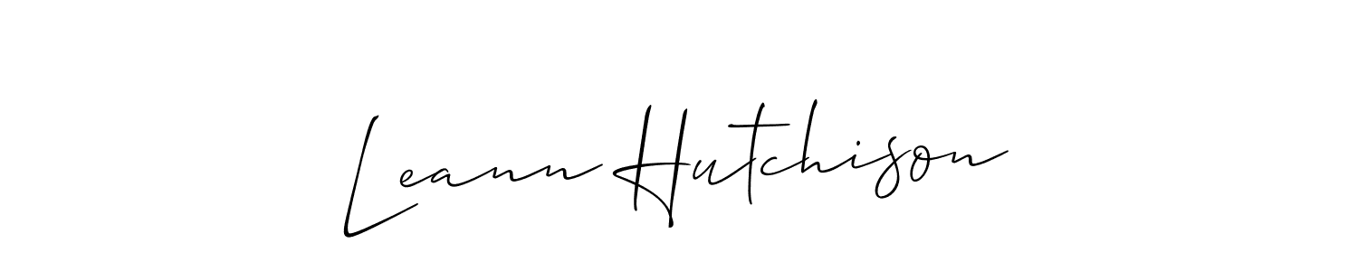 How to make Leann Hutchison signature? Allison_Script is a professional autograph style. Create handwritten signature for Leann Hutchison name. Leann Hutchison signature style 2 images and pictures png
