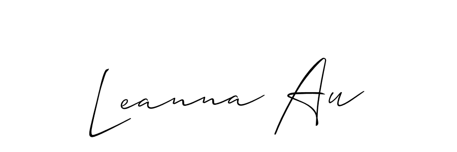 Design your own signature with our free online signature maker. With this signature software, you can create a handwritten (Allison_Script) signature for name Leanna Au. Leanna Au signature style 2 images and pictures png
