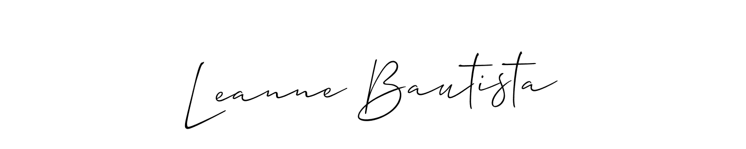Design your own signature with our free online signature maker. With this signature software, you can create a handwritten (Allison_Script) signature for name Leanne Bautista. Leanne Bautista signature style 2 images and pictures png