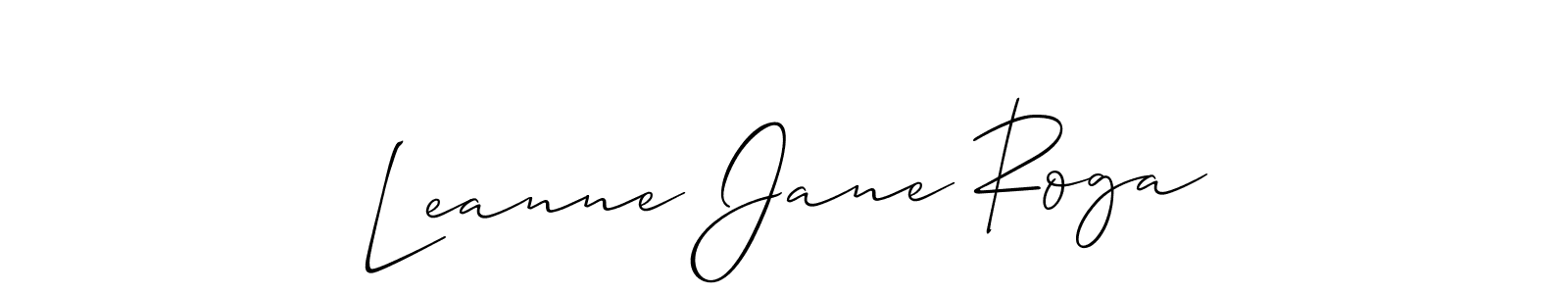 The best way (Allison_Script) to make a short signature is to pick only two or three words in your name. The name Leanne Jane Roga include a total of six letters. For converting this name. Leanne Jane Roga signature style 2 images and pictures png