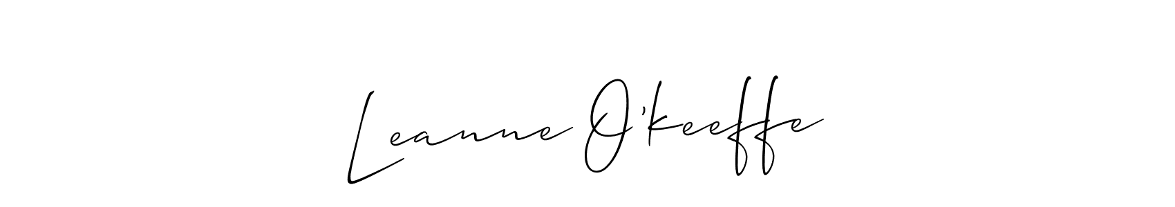 Leanne O’keeffe stylish signature style. Best Handwritten Sign (Allison_Script) for my name. Handwritten Signature Collection Ideas for my name Leanne O’keeffe. Leanne O’keeffe signature style 2 images and pictures png