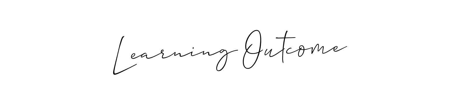 Best and Professional Signature Style for Learning Outcome. Allison_Script Best Signature Style Collection. Learning Outcome signature style 2 images and pictures png