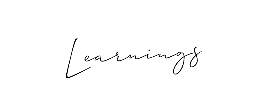 Make a beautiful signature design for name Learnings. Use this online signature maker to create a handwritten signature for free. Learnings signature style 2 images and pictures png
