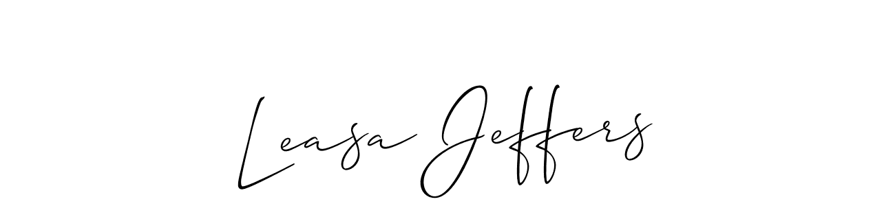 Once you've used our free online signature maker to create your best signature Allison_Script style, it's time to enjoy all of the benefits that Leasa Jeffers name signing documents. Leasa Jeffers signature style 2 images and pictures png