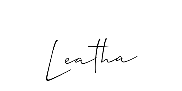 Here are the top 10 professional signature styles for the name Leatha. These are the best autograph styles you can use for your name. Leatha signature style 2 images and pictures png