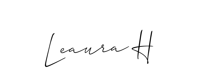 How to Draw Leaura H signature style? Allison_Script is a latest design signature styles for name Leaura H. Leaura H signature style 2 images and pictures png