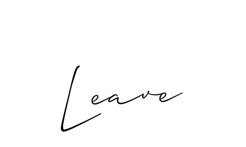 Best and Professional Signature Style for Leave. Allison_Script Best Signature Style Collection. Leave signature style 2 images and pictures png