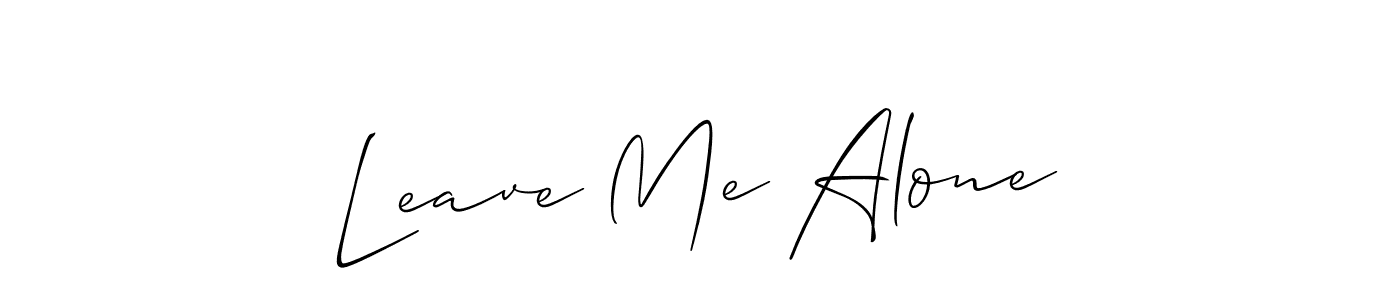 The best way (Allison_Script) to make a short signature is to pick only two or three words in your name. The name Leave Me Alone include a total of six letters. For converting this name. Leave Me Alone signature style 2 images and pictures png