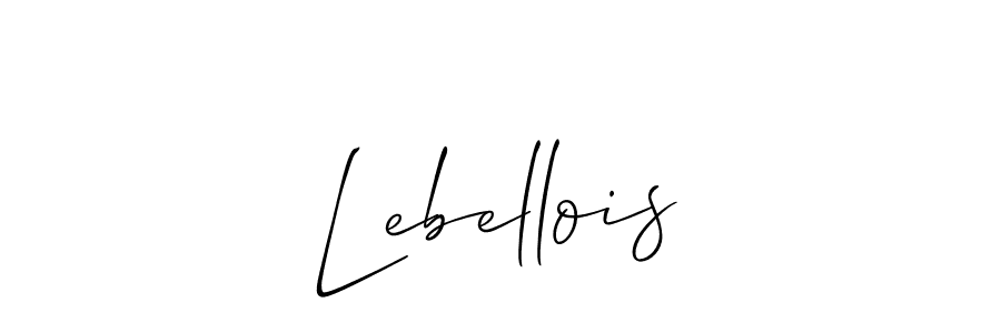 The best way (Allison_Script) to make a short signature is to pick only two or three words in your name. The name Lebellois include a total of six letters. For converting this name. Lebellois signature style 2 images and pictures png