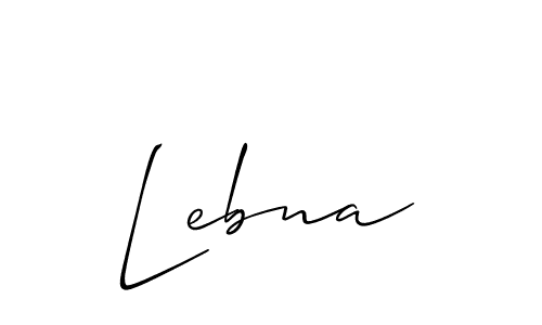 Allison_Script is a professional signature style that is perfect for those who want to add a touch of class to their signature. It is also a great choice for those who want to make their signature more unique. Get Lebna name to fancy signature for free. Lebna signature style 2 images and pictures png