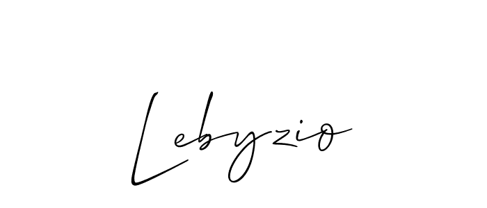 Make a beautiful signature design for name Lebyzio. With this signature (Allison_Script) style, you can create a handwritten signature for free. Lebyzio signature style 2 images and pictures png