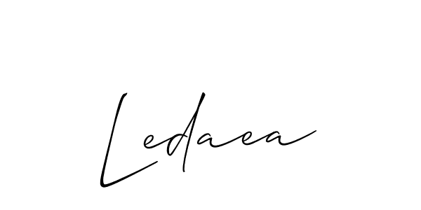 Best and Professional Signature Style for Ledaea. Allison_Script Best Signature Style Collection. Ledaea signature style 2 images and pictures png