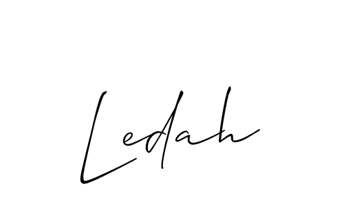 if you are searching for the best signature style for your name Ledah. so please give up your signature search. here we have designed multiple signature styles  using Allison_Script. Ledah signature style 2 images and pictures png