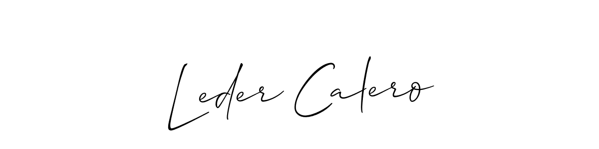 It looks lik you need a new signature style for name Leder Calero. Design unique handwritten (Allison_Script) signature with our free signature maker in just a few clicks. Leder Calero signature style 2 images and pictures png