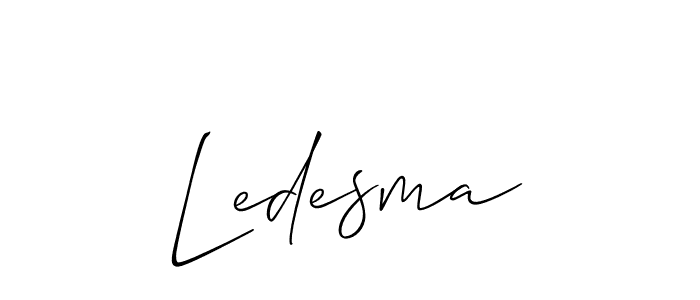 The best way (Allison_Script) to make a short signature is to pick only two or three words in your name. The name Ledesma include a total of six letters. For converting this name. Ledesma signature style 2 images and pictures png