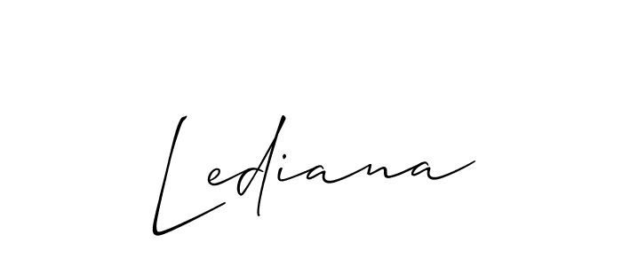 Lediana stylish signature style. Best Handwritten Sign (Allison_Script) for my name. Handwritten Signature Collection Ideas for my name Lediana. Lediana signature style 2 images and pictures png