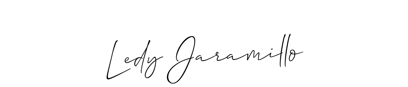 You should practise on your own different ways (Allison_Script) to write your name (Ledy Jaramillo) in signature. don't let someone else do it for you. Ledy Jaramillo signature style 2 images and pictures png
