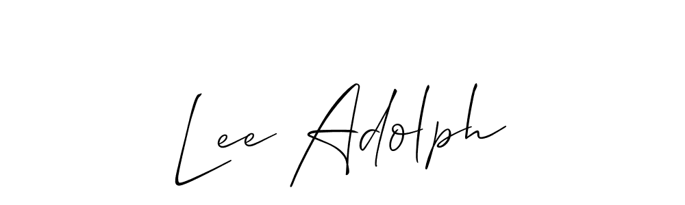 How to make Lee Adolph name signature. Use Allison_Script style for creating short signs online. This is the latest handwritten sign. Lee Adolph signature style 2 images and pictures png