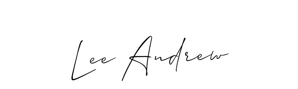 Use a signature maker to create a handwritten signature online. With this signature software, you can design (Allison_Script) your own signature for name Lee Andrew. Lee Andrew signature style 2 images and pictures png
