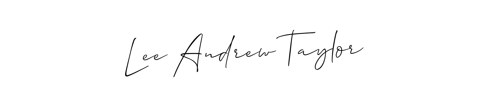 Make a beautiful signature design for name Lee Andrew Taylor. With this signature (Allison_Script) style, you can create a handwritten signature for free. Lee Andrew Taylor signature style 2 images and pictures png