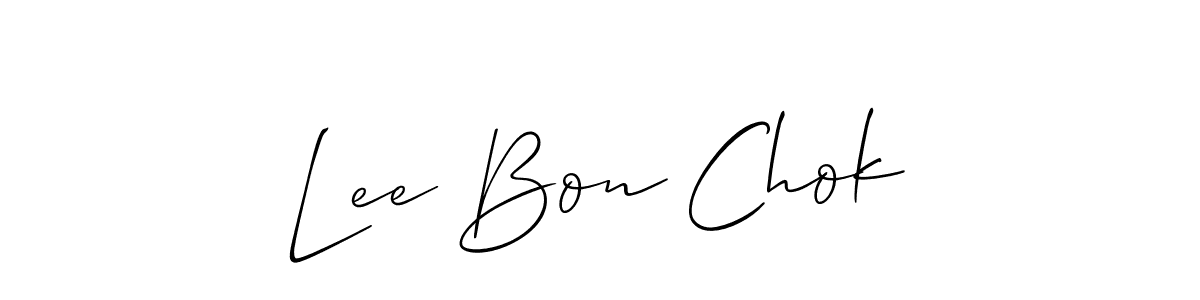 How to make Lee Bon Chok name signature. Use Allison_Script style for creating short signs online. This is the latest handwritten sign. Lee Bon Chok signature style 2 images and pictures png