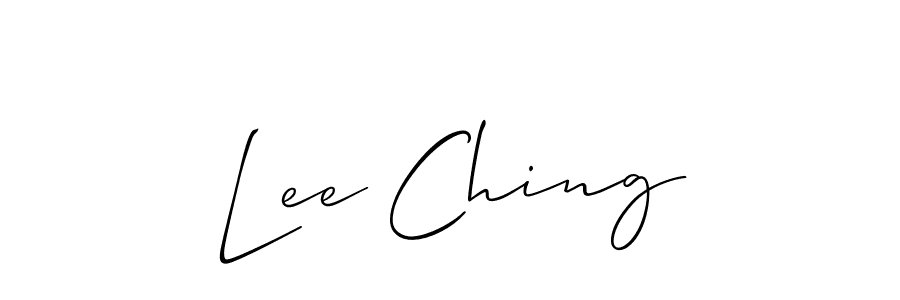 How to Draw Lee Ching signature style? Allison_Script is a latest design signature styles for name Lee Ching. Lee Ching signature style 2 images and pictures png
