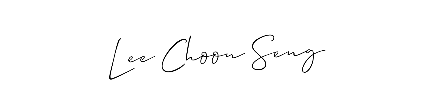 Similarly Allison_Script is the best handwritten signature design. Signature creator online .You can use it as an online autograph creator for name Lee Choon Seng. Lee Choon Seng signature style 2 images and pictures png