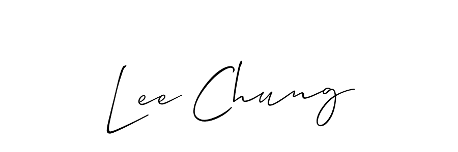 Allison_Script is a professional signature style that is perfect for those who want to add a touch of class to their signature. It is also a great choice for those who want to make their signature more unique. Get Lee Chung name to fancy signature for free. Lee Chung signature style 2 images and pictures png