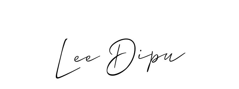 Design your own signature with our free online signature maker. With this signature software, you can create a handwritten (Allison_Script) signature for name Lee Dipu. Lee Dipu signature style 2 images and pictures png