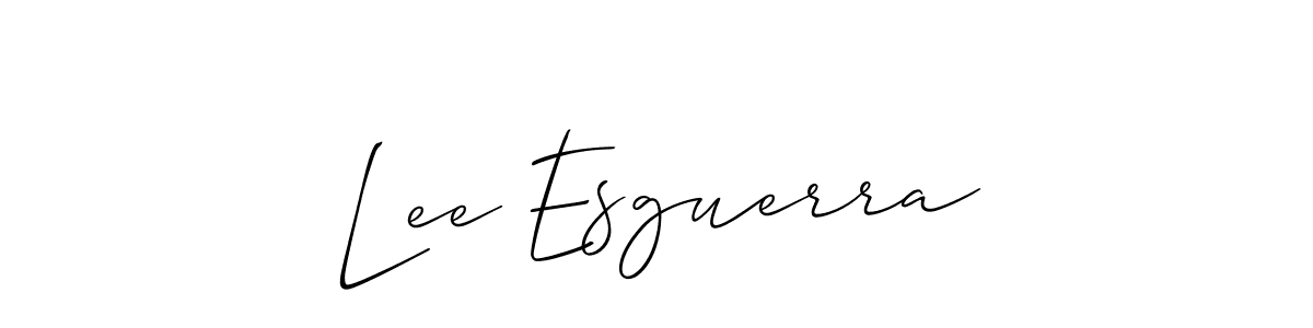 Design your own signature with our free online signature maker. With this signature software, you can create a handwritten (Allison_Script) signature for name Lee Esguerra. Lee Esguerra signature style 2 images and pictures png