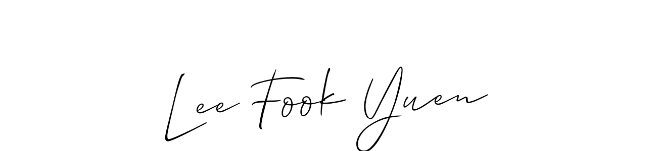 Lee Fook Yuen stylish signature style. Best Handwritten Sign (Allison_Script) for my name. Handwritten Signature Collection Ideas for my name Lee Fook Yuen. Lee Fook Yuen signature style 2 images and pictures png