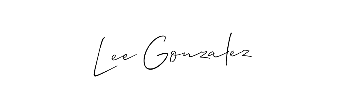 Also we have Lee Gonzalez name is the best signature style. Create professional handwritten signature collection using Allison_Script autograph style. Lee Gonzalez signature style 2 images and pictures png