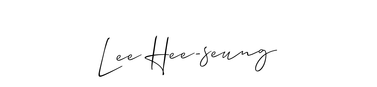 How to make Lee Hee-seung signature? Allison_Script is a professional autograph style. Create handwritten signature for Lee Hee-seung name. Lee Hee-seung signature style 2 images and pictures png