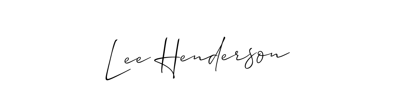 Design your own signature with our free online signature maker. With this signature software, you can create a handwritten (Allison_Script) signature for name Lee Henderson. Lee Henderson signature style 2 images and pictures png